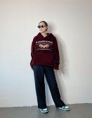 Burgundy Corduroy Hoodie #250103